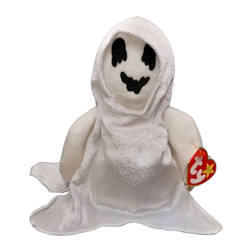 Ty Beanie Baby SHEETS the Ghost 7" Plush MWMT Stuffed Animal Toy Halloween
